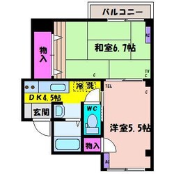 廣瀬ハイツの物件間取画像